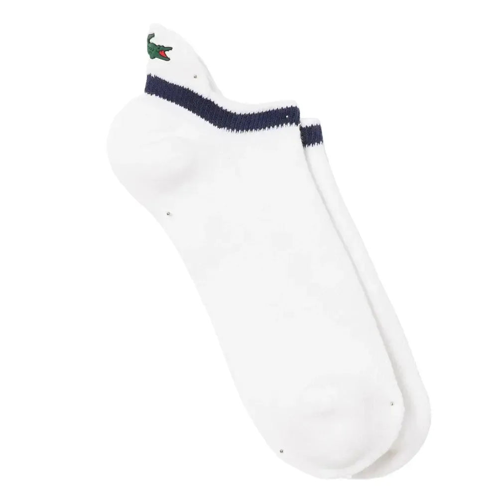 Unisex Low-Cut Technical Socks White and Navy Blue-Socks-Lacoste-669651-Tennis Express