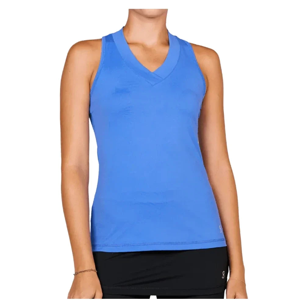 Women's UV Racerback Tennis Tank,Apparel,Sofibella,Valley Blue,XS,Tennis Express,7001-BBB-Blue