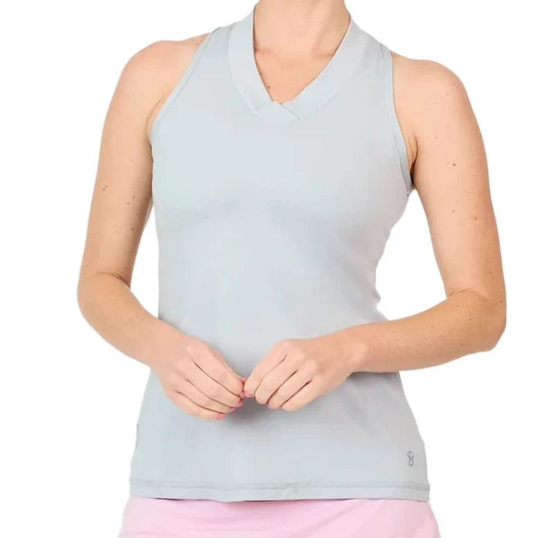 Women's UV Racerback Tennis Tank Stone,Apparel,Sofibella,Grey,XS,Tennis Express,7001STO-B