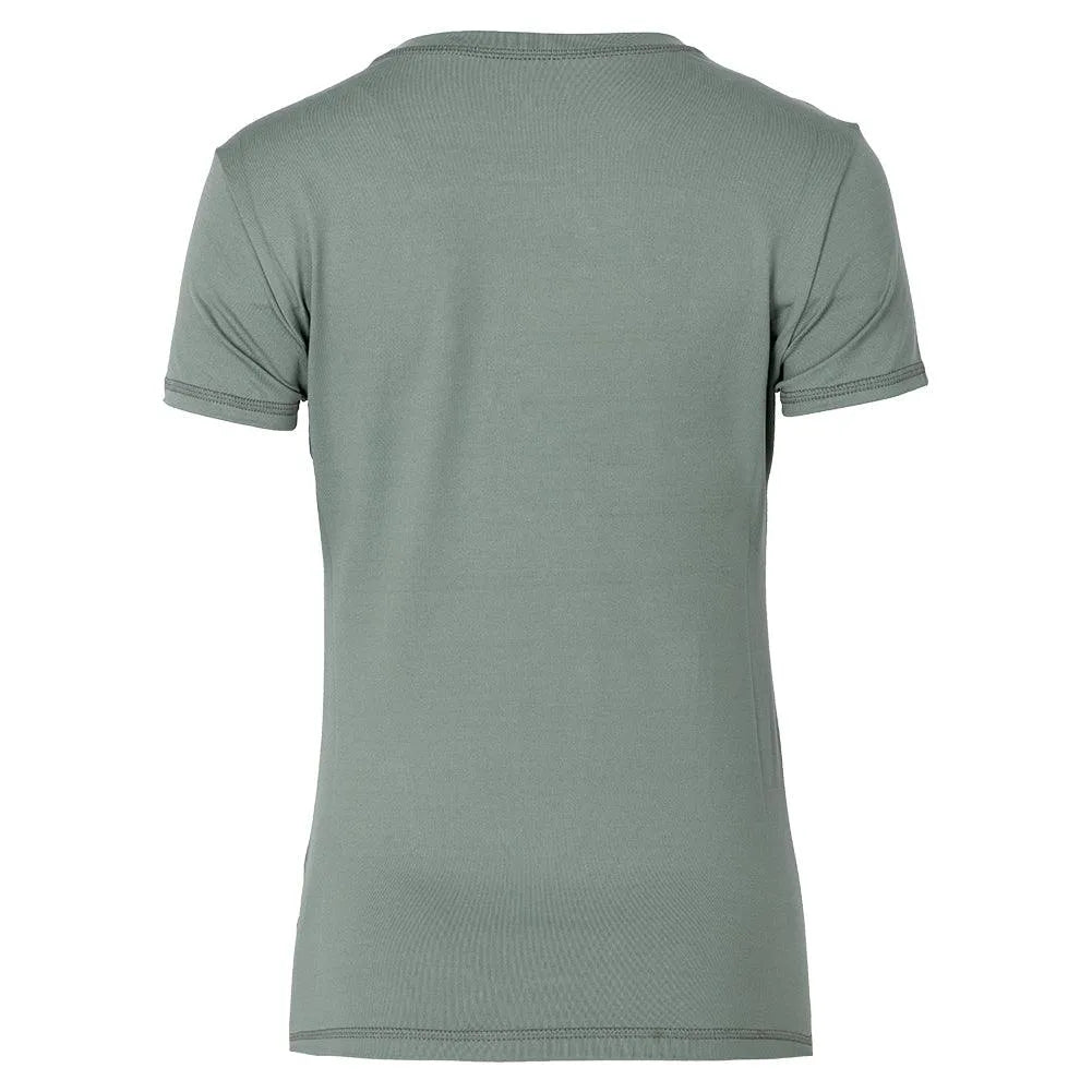 Women's UV Colors Short Sleeve Tennis Top Army-Apparel-Sofibella-7012-ARMB-1-Tennis Express