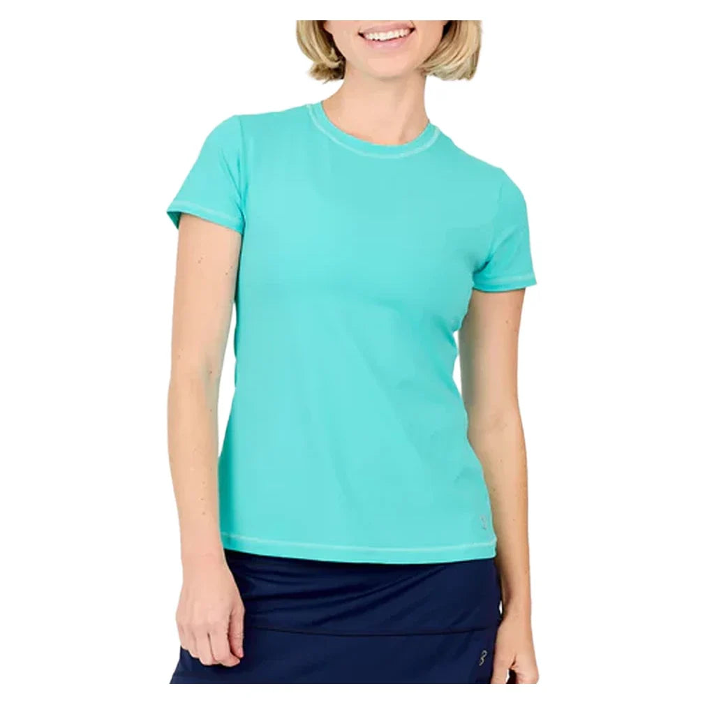 Women's UV Short Sleeve Tennis Top,Apparel,Sofibella,Air,XS,Tennis Express,7012-Air