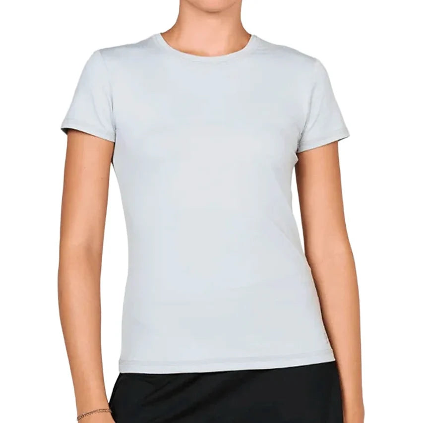 Women's UV Short Sleeve Tennis Top Stone,Apparel,Sofibella,Grey,XS,Tennis Express,7012STO-B
