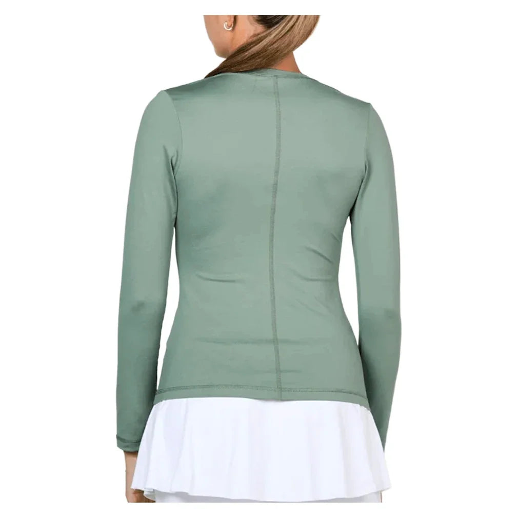 Women's UV Colors Long Sleeve Tennis Top Army,Apparel,Sofibella,,,Tennis Express,7013ARM-B-1