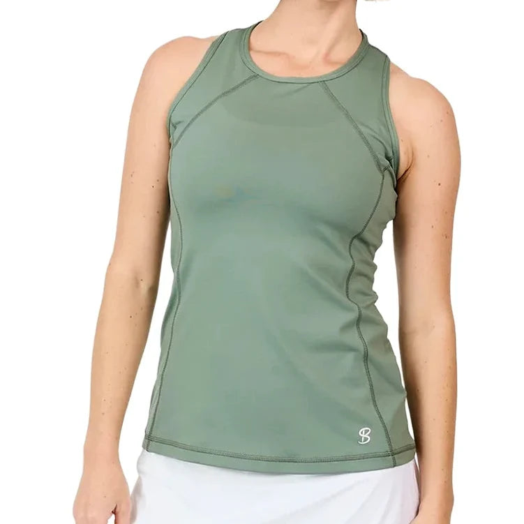 Women's UV Colors Tennis Tank Army,Apparel,Sofibella,XS,,Tennis Express,7080ARM-B
