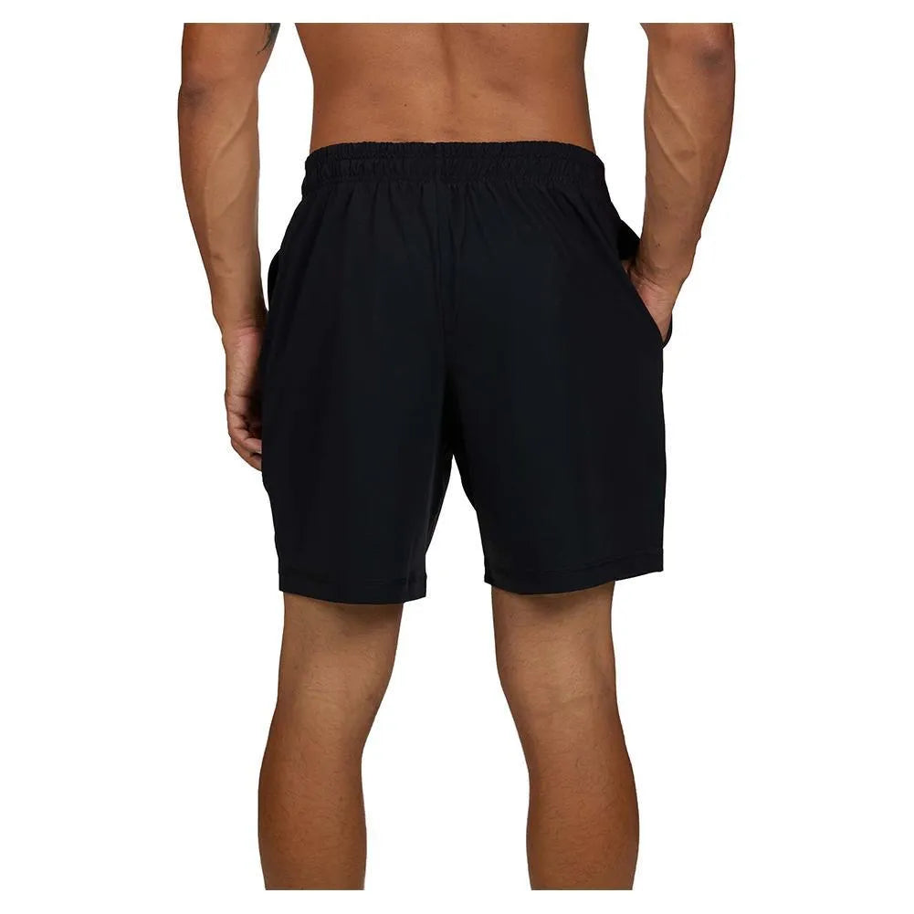 Men's SB Sport Game 7 Inch Tennis Short Black-Apparel-Sofibella-8010BLK-U22-4-Tennis Express