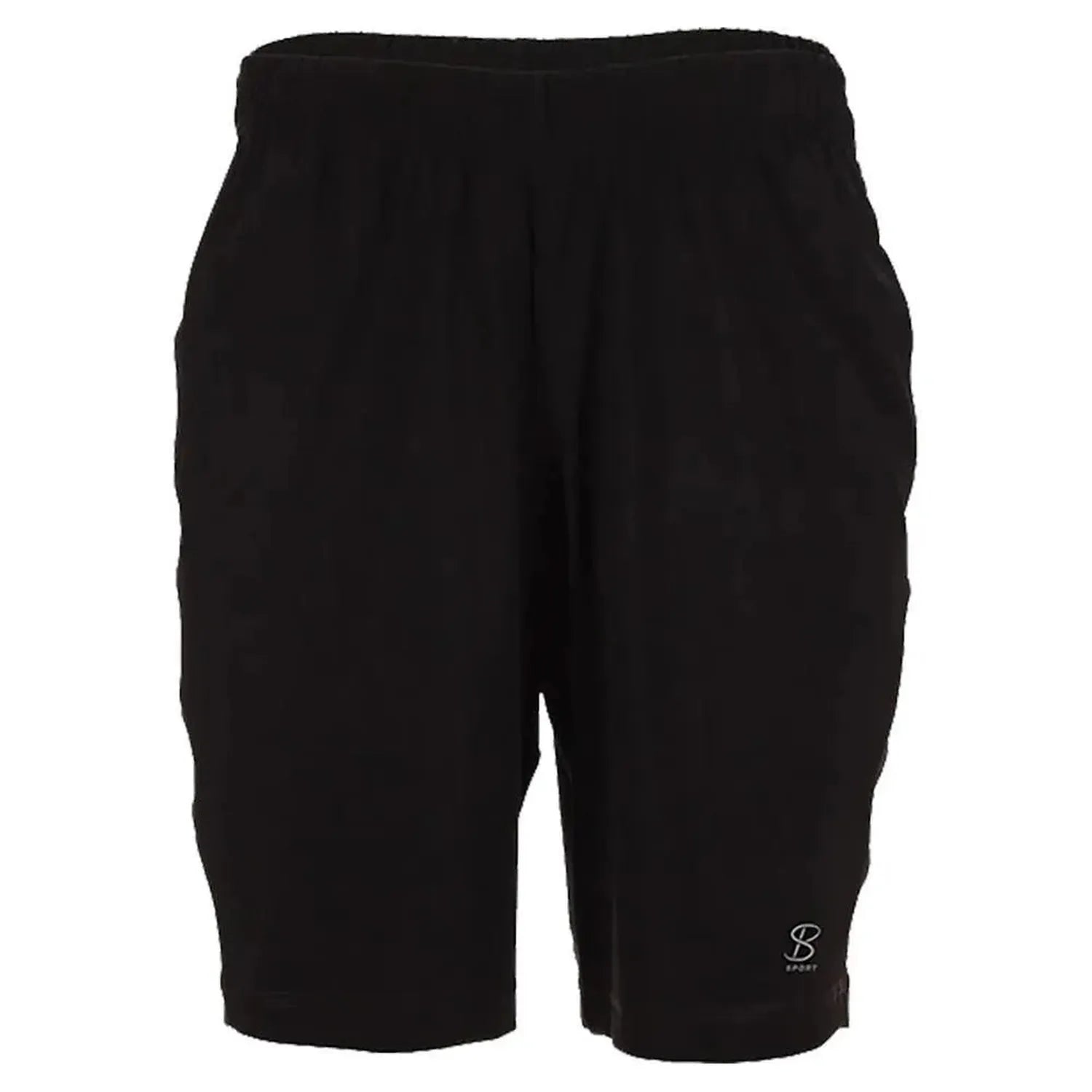 Men's SB Sport Game 9 Inch Tennis Short Black-Apparel-Sofibella-8011BLK-U22-1-Tennis Express