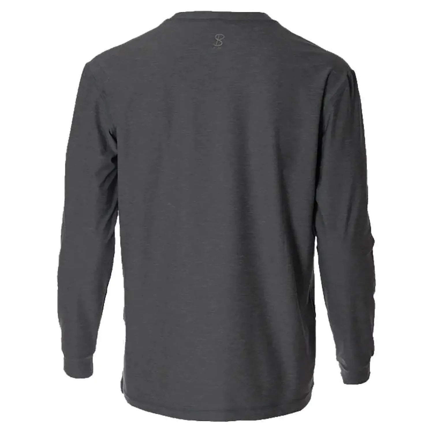 Men's SB Sport Classic Fit Long Sleeve Tennis Crew Grey Melange-Apparel-Sofibella-8016GML-U22-2-Tennis Express