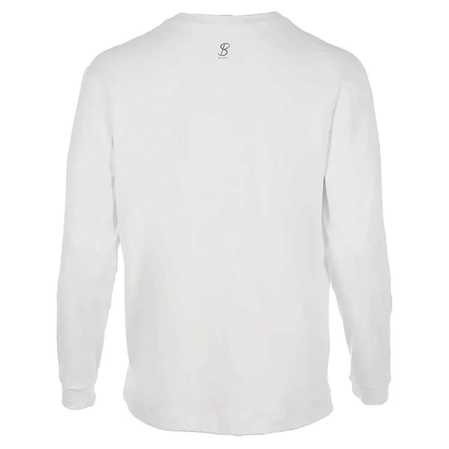 Men's SB Sport Classic Fit Long Sleeve Tennis Crew White-Apparel-Sofibella-8016WHT-U22-2-Tennis Express