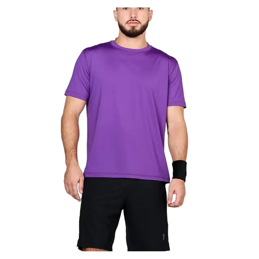 Men's Short Sleeve Tennis Top-Apparel-Sofibella-8032-B-P-Tennis Express
