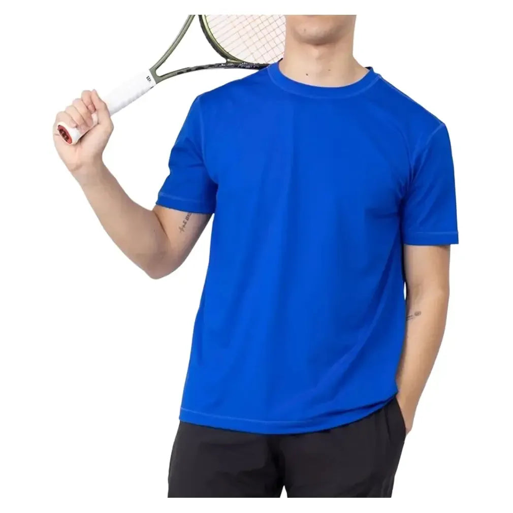 Men's Short Sleeve Tennis Top-Apparel-Sofibella-8032-B-Royal-Tennis Express