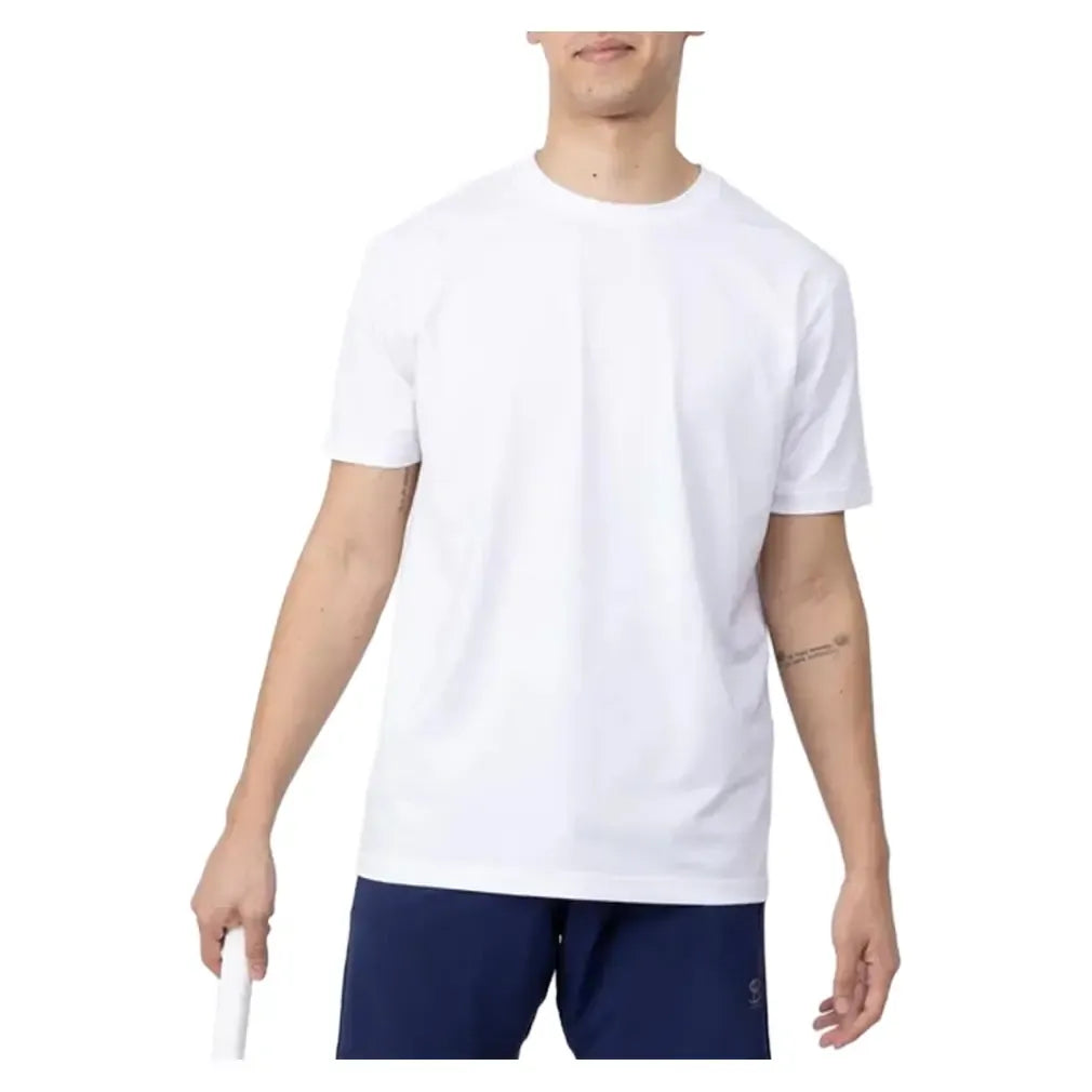 Men's Short Sleeve Tennis Top-Apparel-Sofibella-8032-B-W-Tennis Express