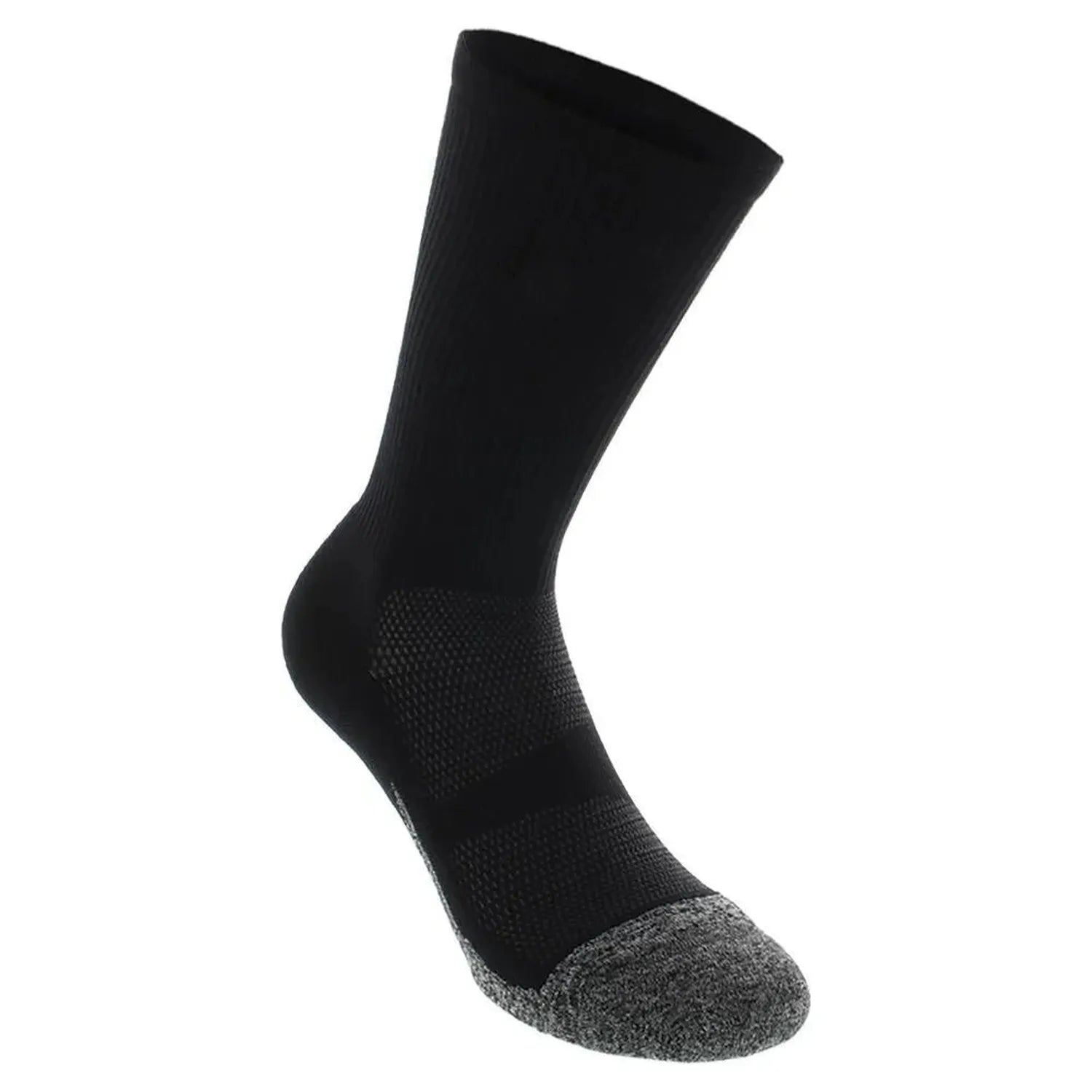Elite Light Cushion Mini Crew Tennis Socks Black-Socks-Feetures-81239-DEFAULT-L-Tennis Express