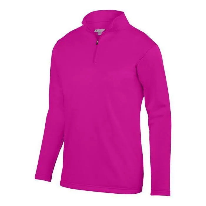 Youth Wicking Fleece Pullover-Apparel-Augusta-92384-809_PWR_PINK-L-Tennis Express