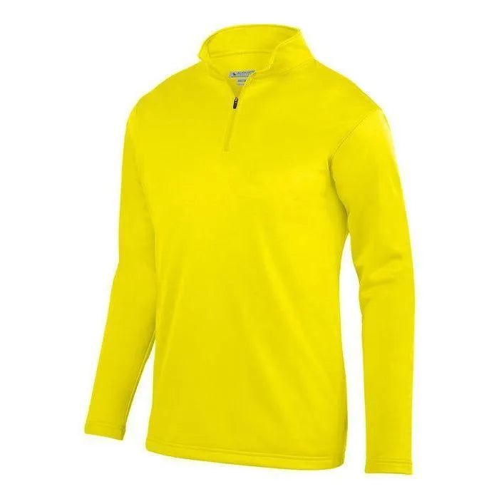 Youth Wicking Fleece Pullover-Apparel-Augusta-92384-810_PWR_YELLOW-L-Tennis Express