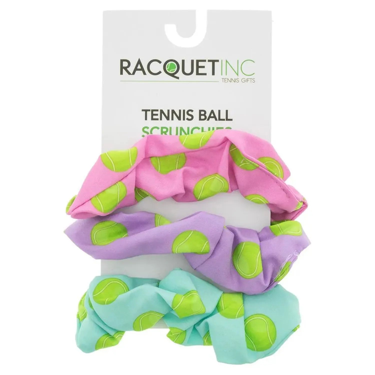 Green - Tennis Ball Scrunchies (3-Pack)-Accessories-Racquet Inc-94288-DEFAULT-L-1-[Sku]-Tennis Express