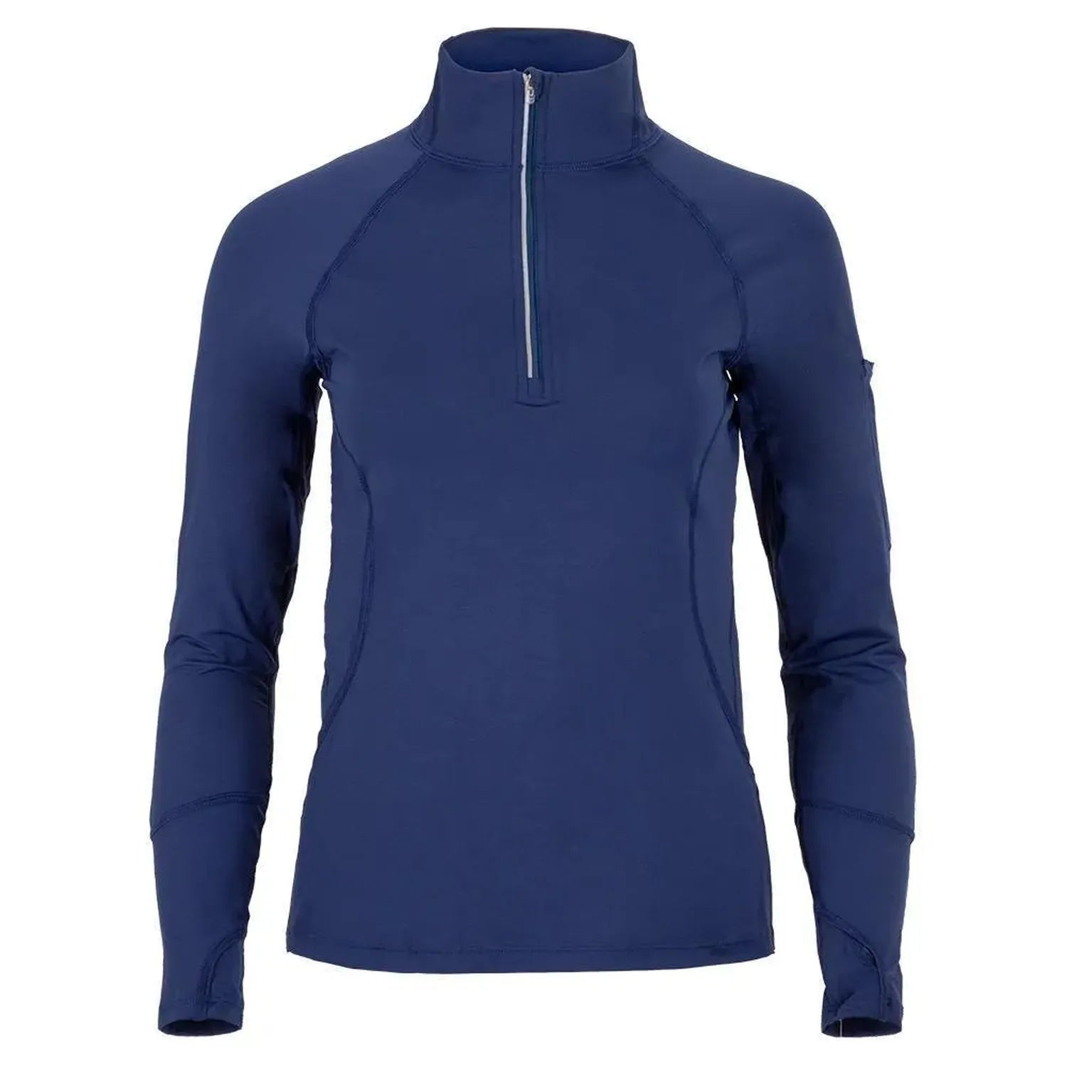 Women's Mock Zip Tennis Top-Apparel-BloqUV-94389-NAVY-L-Tennis Express