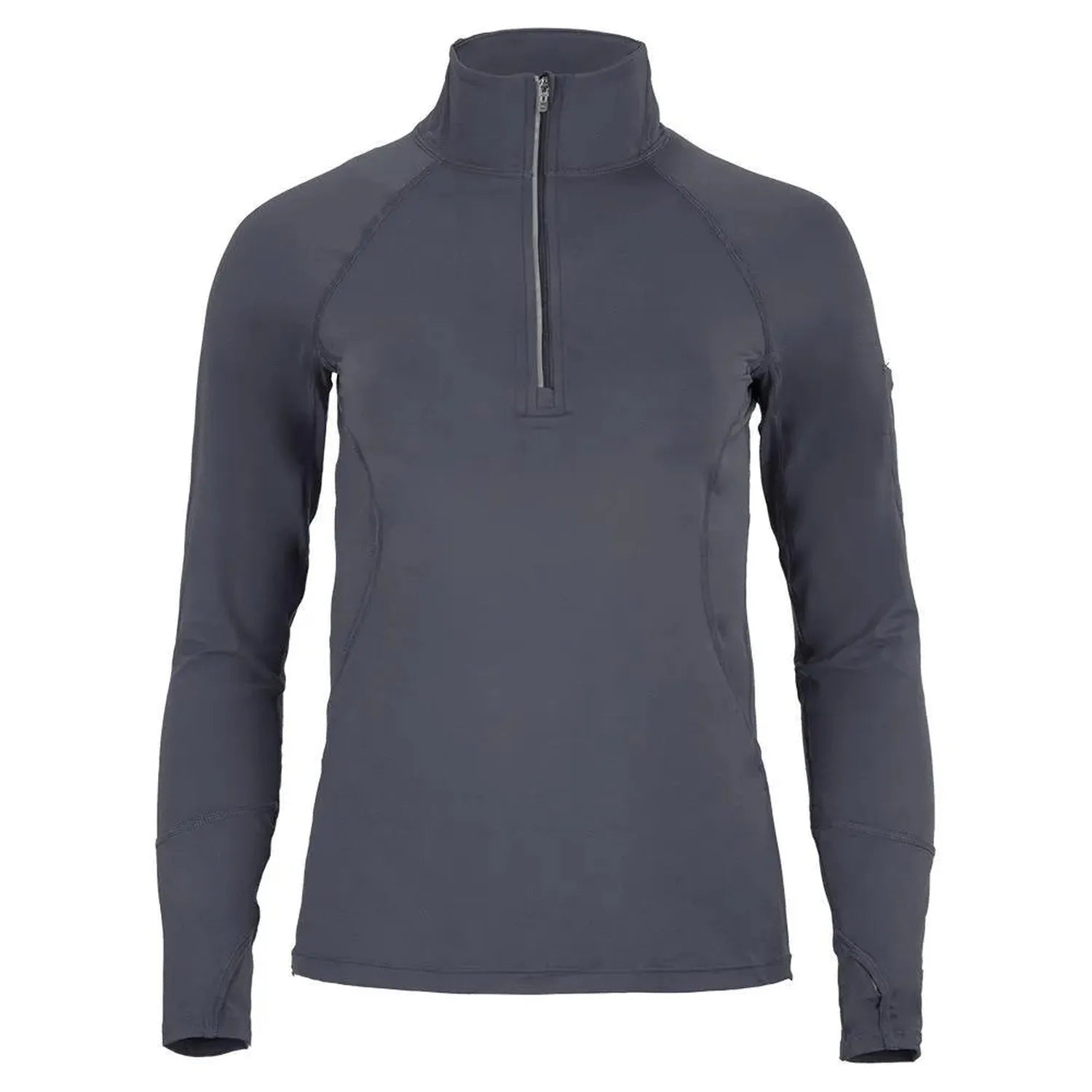 Women's Mock Zip Tennis Top-Apparel-BloqUV-94389-SMOKE-L-Tennis Express