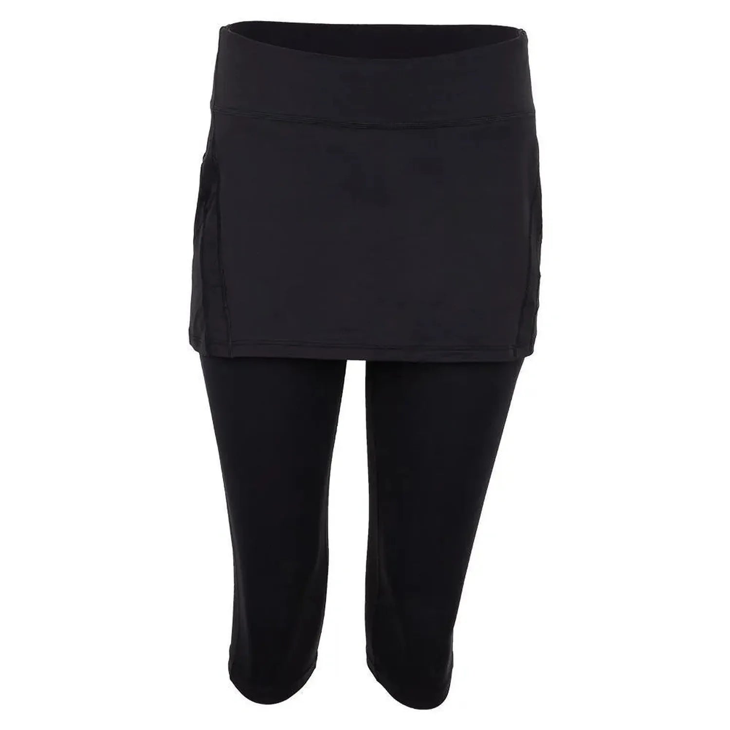 Women's Tennis Capri Skort-Apparel-BloqUV-94403-BLACK-L-Tennis Express