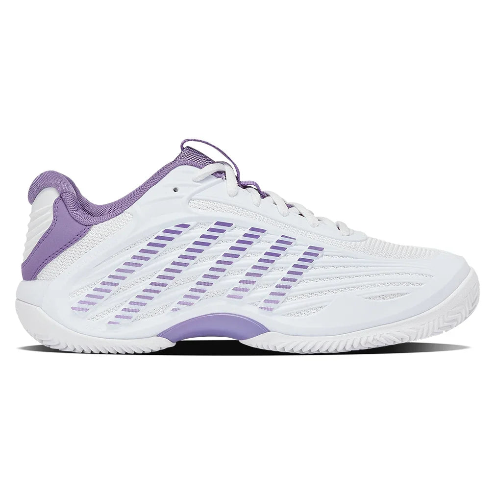 Women's Hypercourt Express 3 Clay Tennis Shoes White and Purple Haze-Footwear-K-Swiss-94604-149-1-Tennis Express