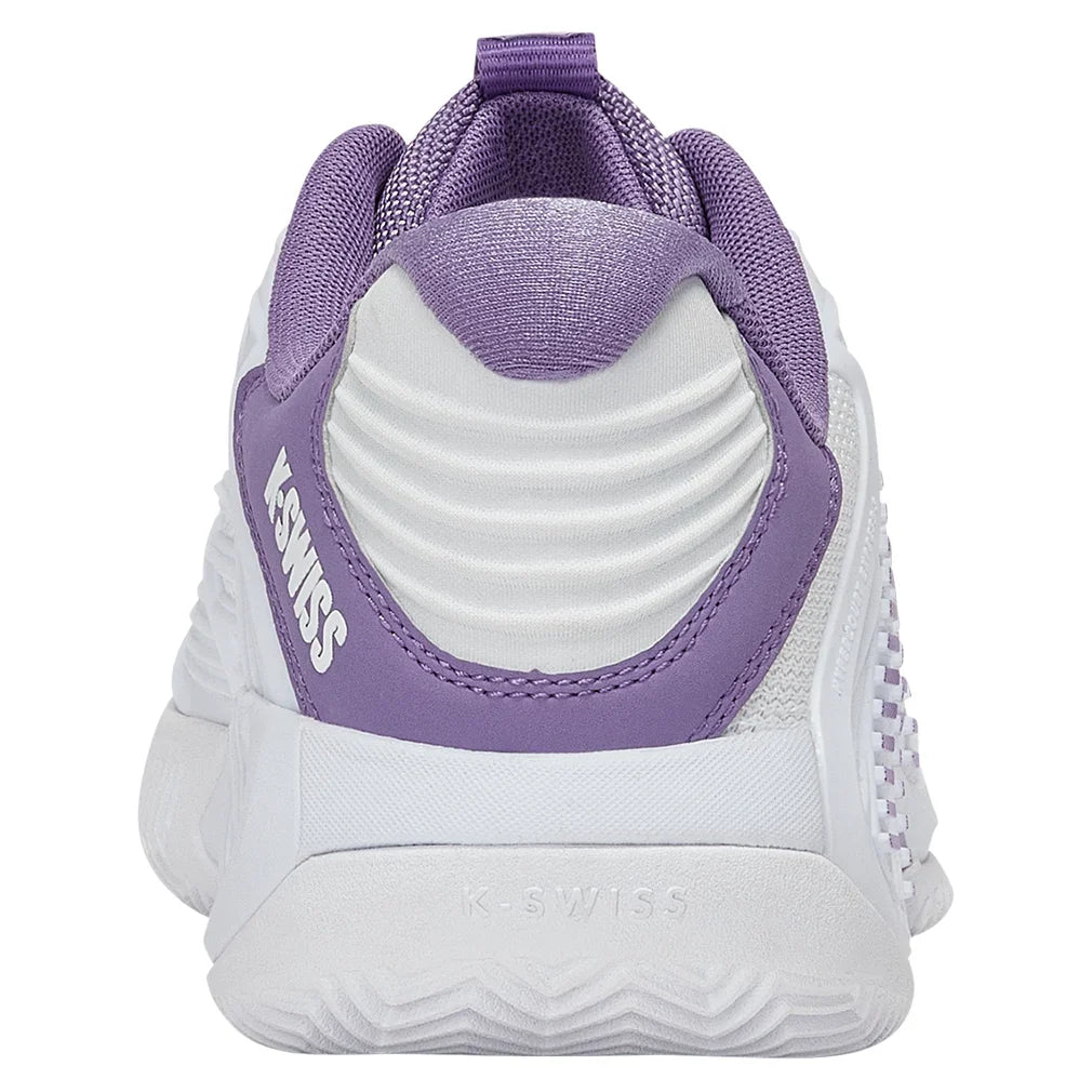 Women's Hypercourt Express 3 Clay Tennis Shoes White and Purple Haze-Footwear-K-Swiss-94604-149-4-Tennis Express
