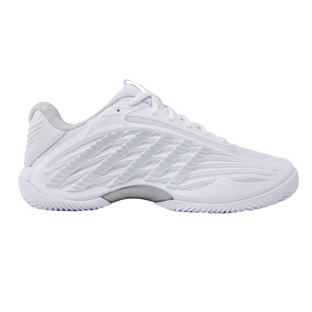 Women's Hypercourt Express 3 Clay Tennis Shoes White and Dawn Blue-Footwear-K-Swiss-94604-162S26-1-Tennis Express