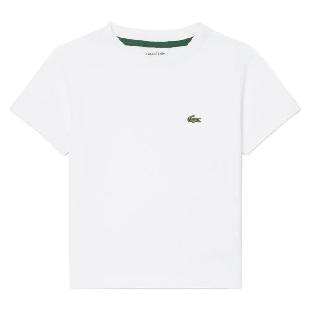 Boys' Core Tennis Top-Apparel-Lacoste-947025-wht-1-Tennis Express