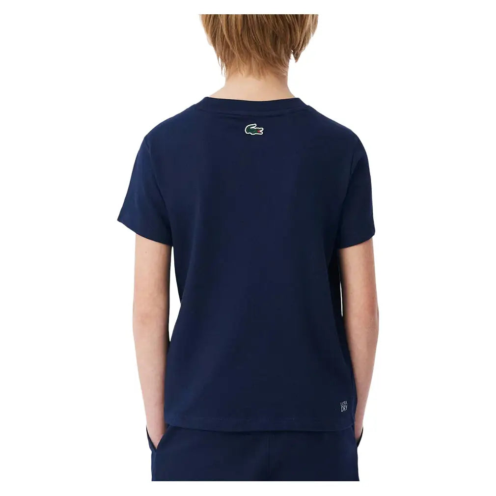 Boys' Ultra Dry Sport Tennis Tee-Apparel-Lacoste-947234-UGW-4-Tennis Express