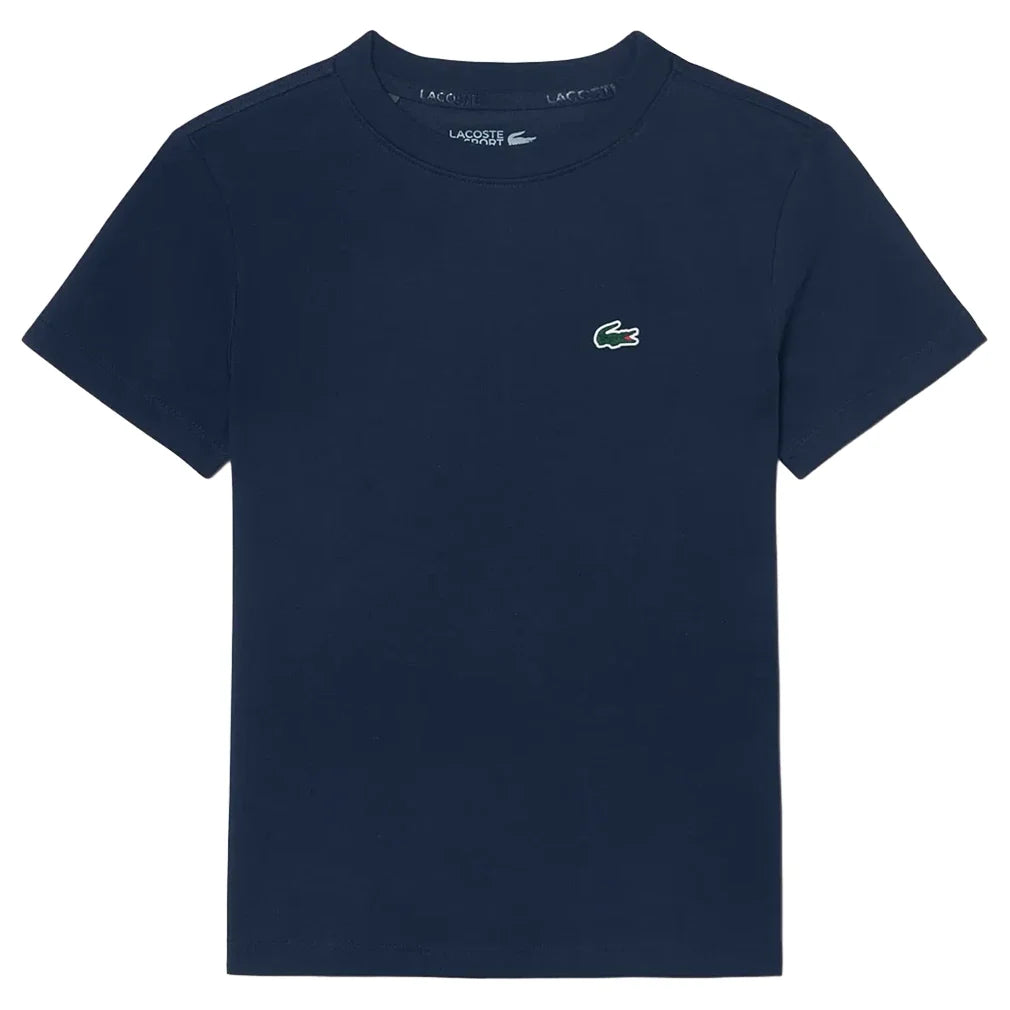 Boys' Ultra Dry Classic Sport Tennis Tee,Apparel,Lacoste,UGW Navy,8A,Tennis Express,947868-F26-UGW_f90b9e9c-0204-4829-a8e3-da606812461b