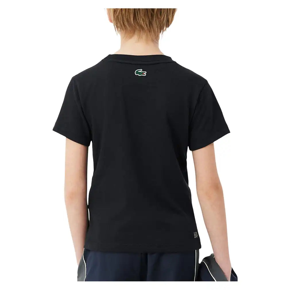 Boys' Ultra Dry Sport Tennis Tee,Apparel,Lacoste,,,Tennis Express,947870-F26-bk-4
