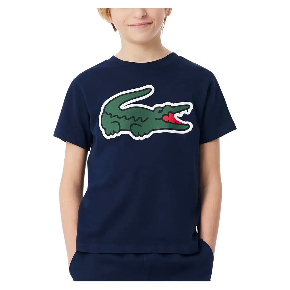 Boys' Ultra Dry Sport Tennis Tee,Apparel,Lacoste,,,Tennis Express,947870-F26-nvy-3