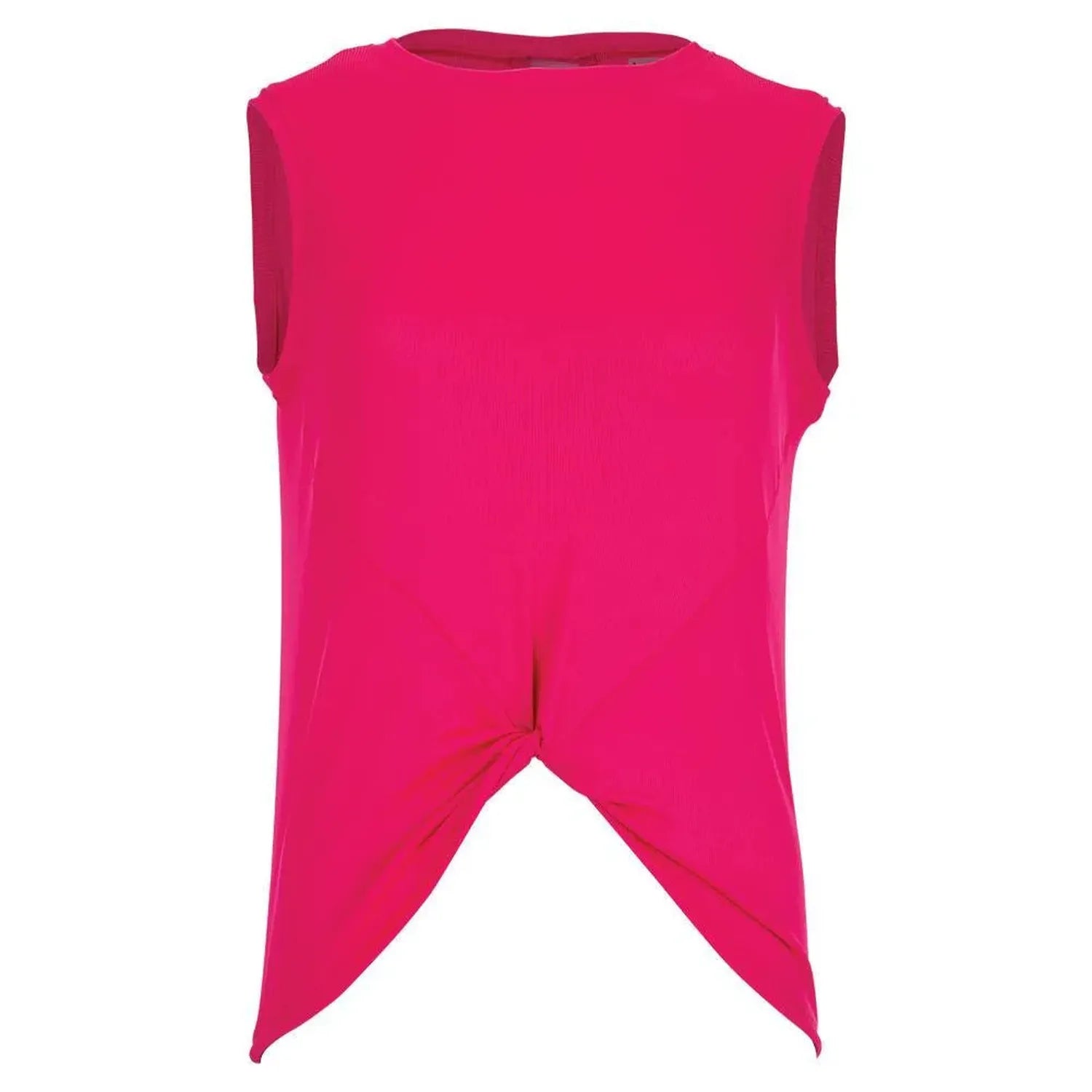 Women's Twist Front Tennis Tank-Apparel-Lucky In Love-95644-645_SHOCK_PINK-L-Tennis Express