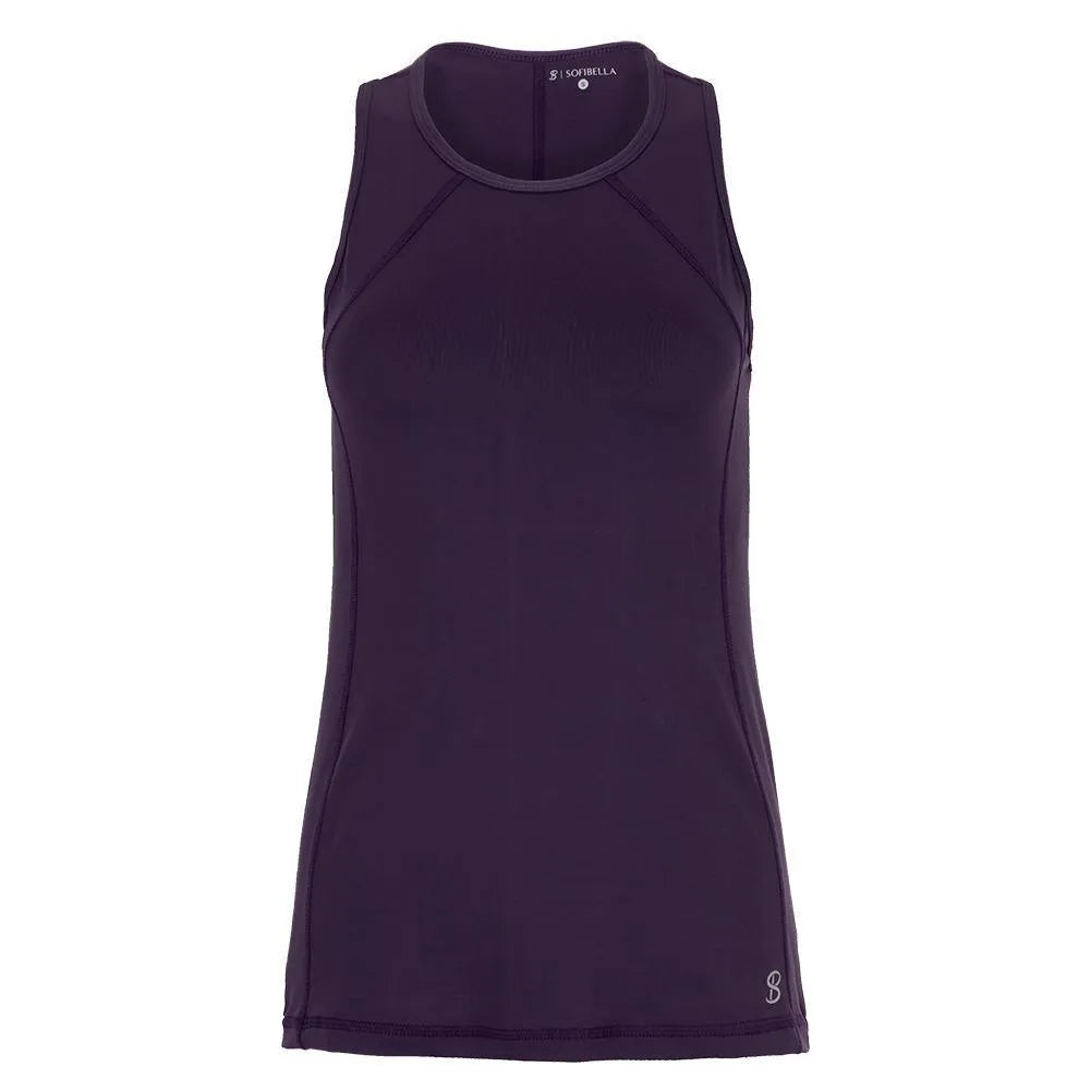 Women's UV Tennis Tank-Apparel-Sofibella-95762-PLUM-L-Tennis Express