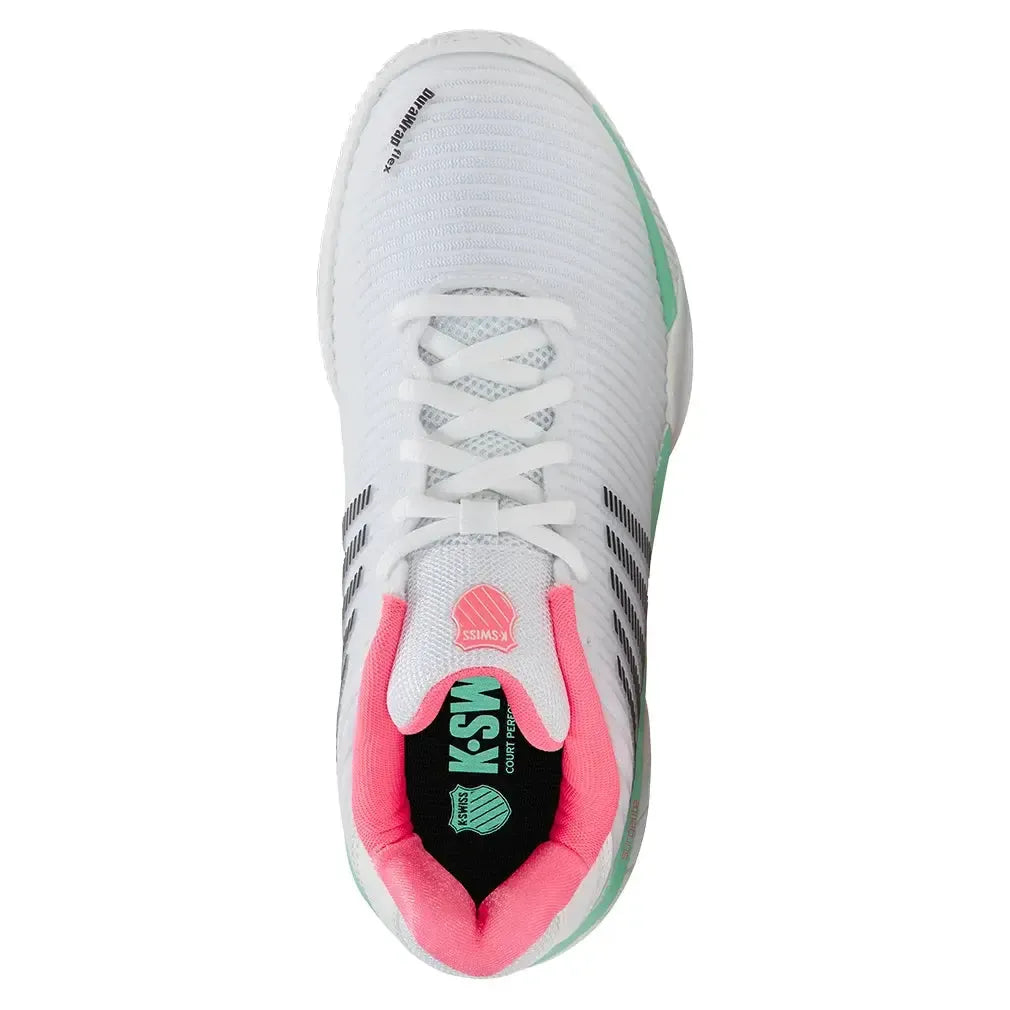 Women's Hypercourt Express 2 Clay Tennis Shoes White and Neon Pastel Pink-Footwear-K-Swiss-96614-178H25-3-Tennis Express