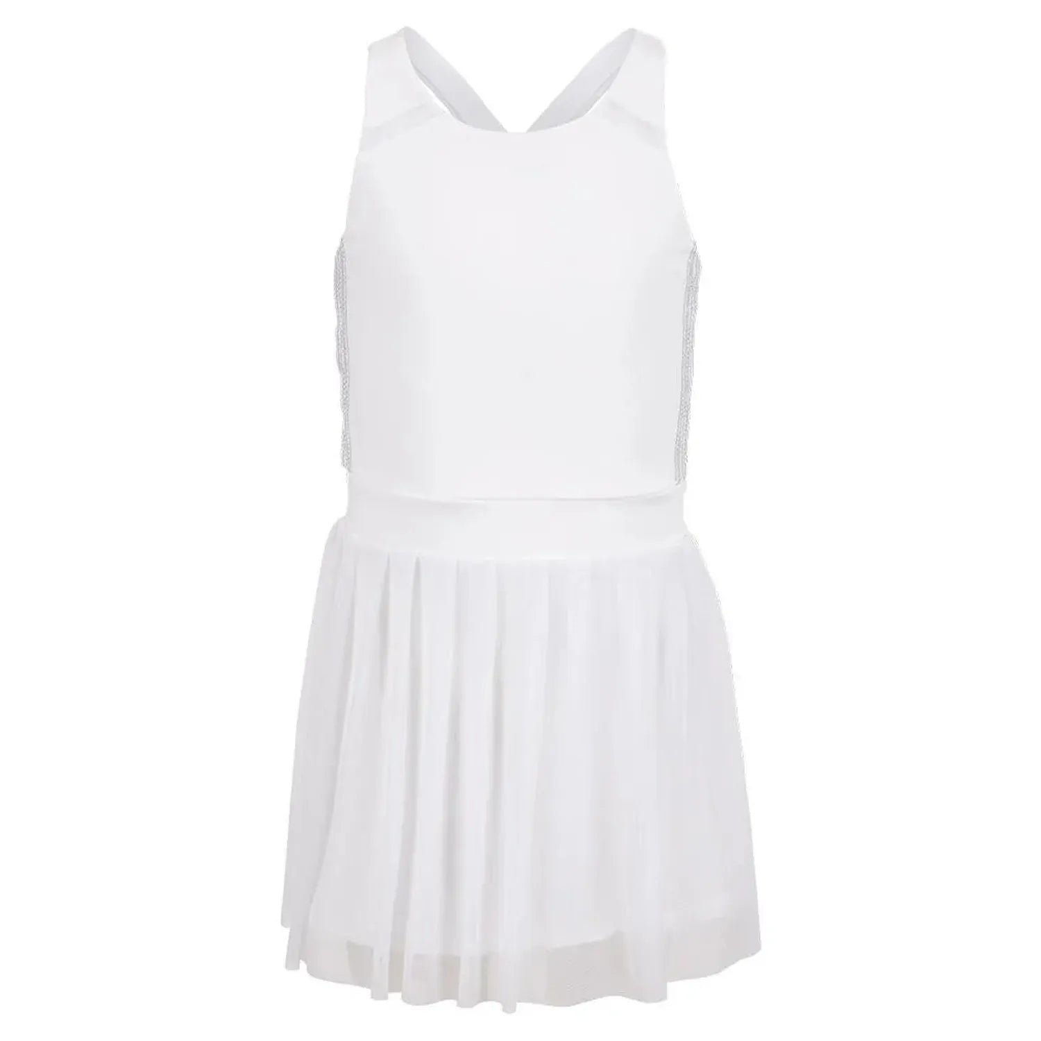 Girls' Game Time Tennis Dress-Apparel-Lucky In Love-97966-110_WHITE-L-Tennis Express