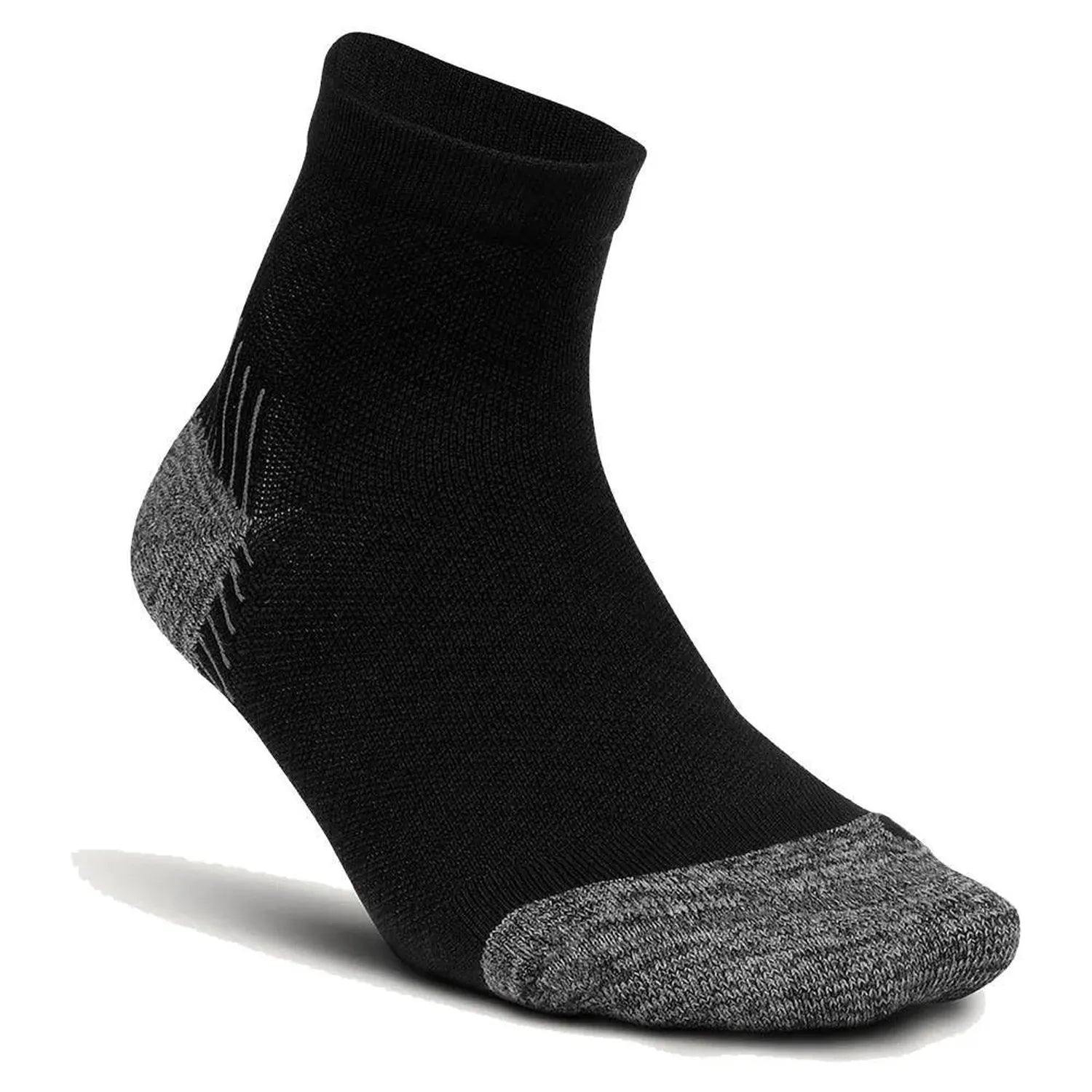Plantar Fasciitis Relief Light Cushion Quarter Socks-Socks-Feetures-98206-159_BLACK-L-Tennis Express