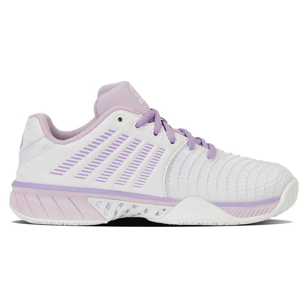 Women's Express Light 3 Padel Shoes White and Orchid Hush,Footwear,K-Swiss,,,Tennis Express,98900-160F26-1