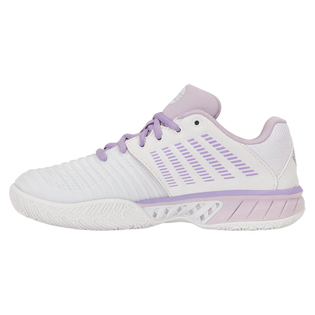 Women's Express Light 3 Padel Shoes White and Orchid Hush,Footwear,K-Swiss,,,Tennis Express,98900-160F26-2