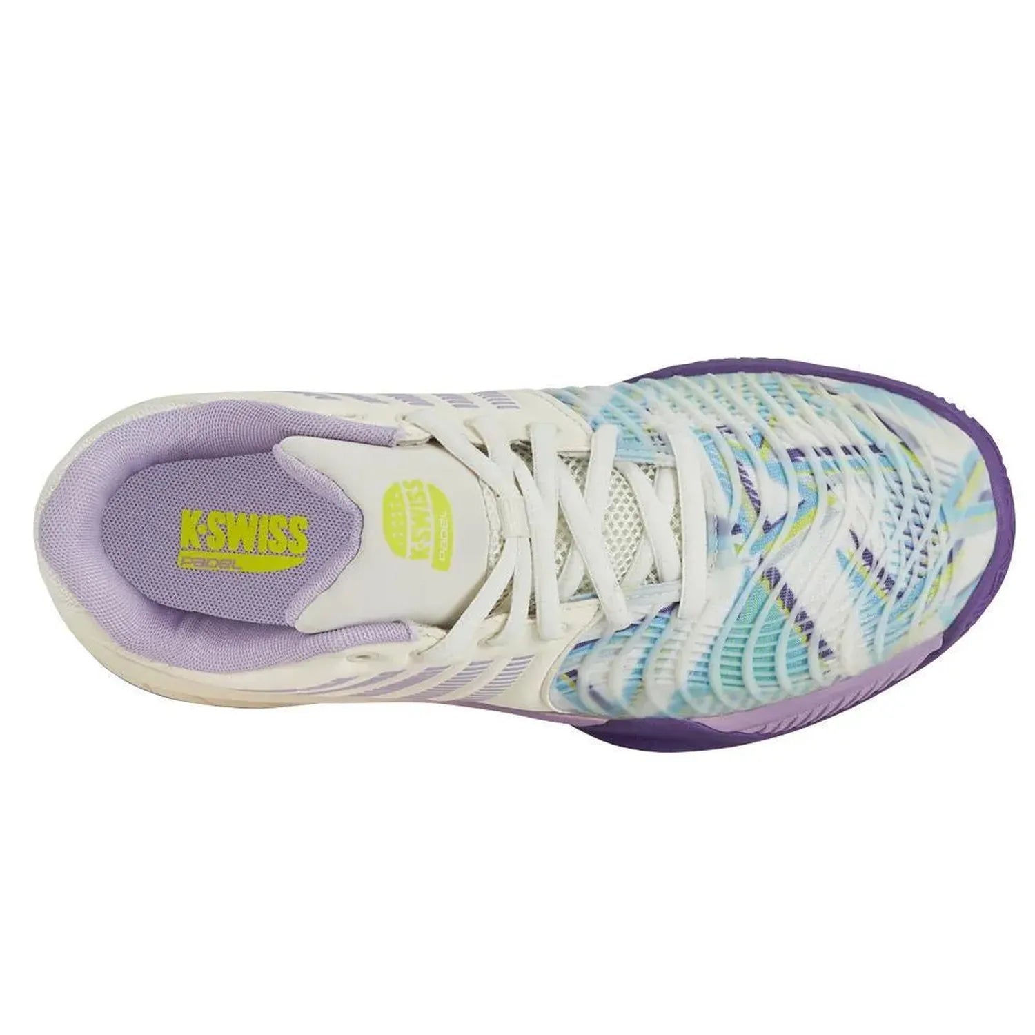 Women's Express Light 3 Padel Shoes Snow White and Purple Heat-Footwear-K-Swiss-98900-182-4-Tennis Express