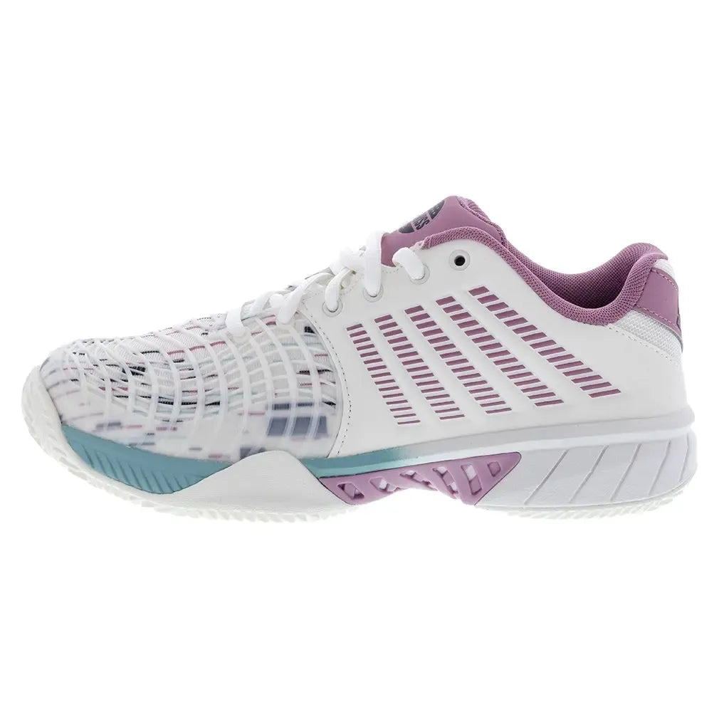 Women's Express Light 3 Padel Shoes Snow White and Lilas-Footwear-K-Swiss-98900-966S2501copy-Tennis Express