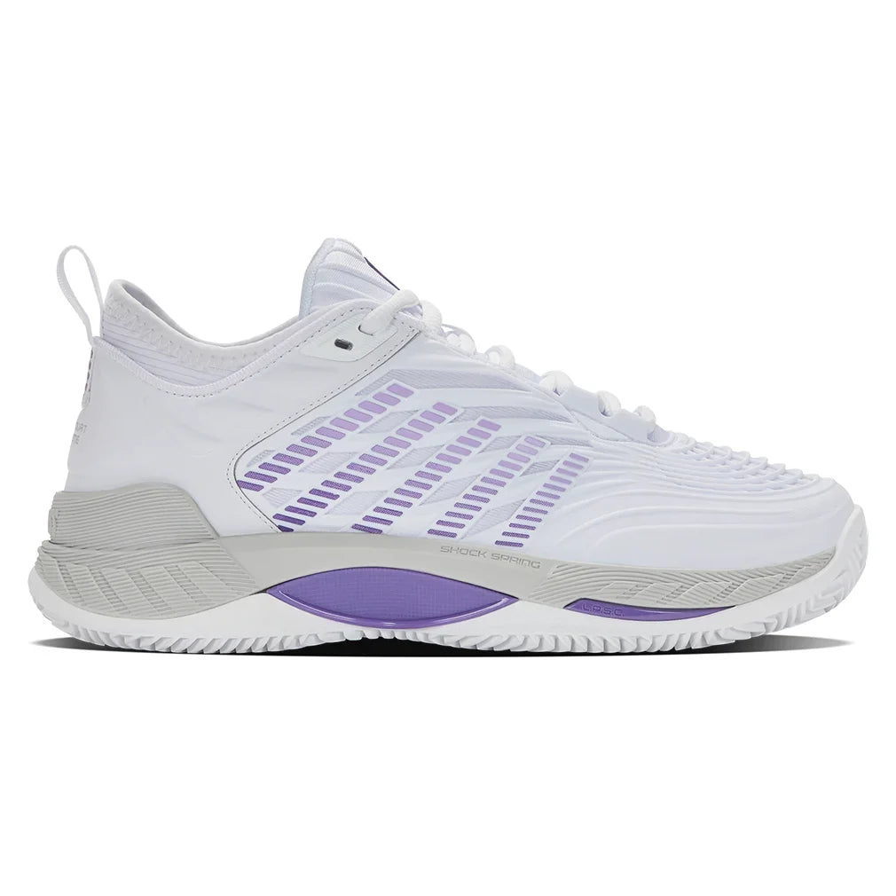 Women's Hypercourt Supreme 2 HB Clay Tennis Shoes White and Lunar Rock-Footwear-K-Swiss-99072-160-2-Tennis Express