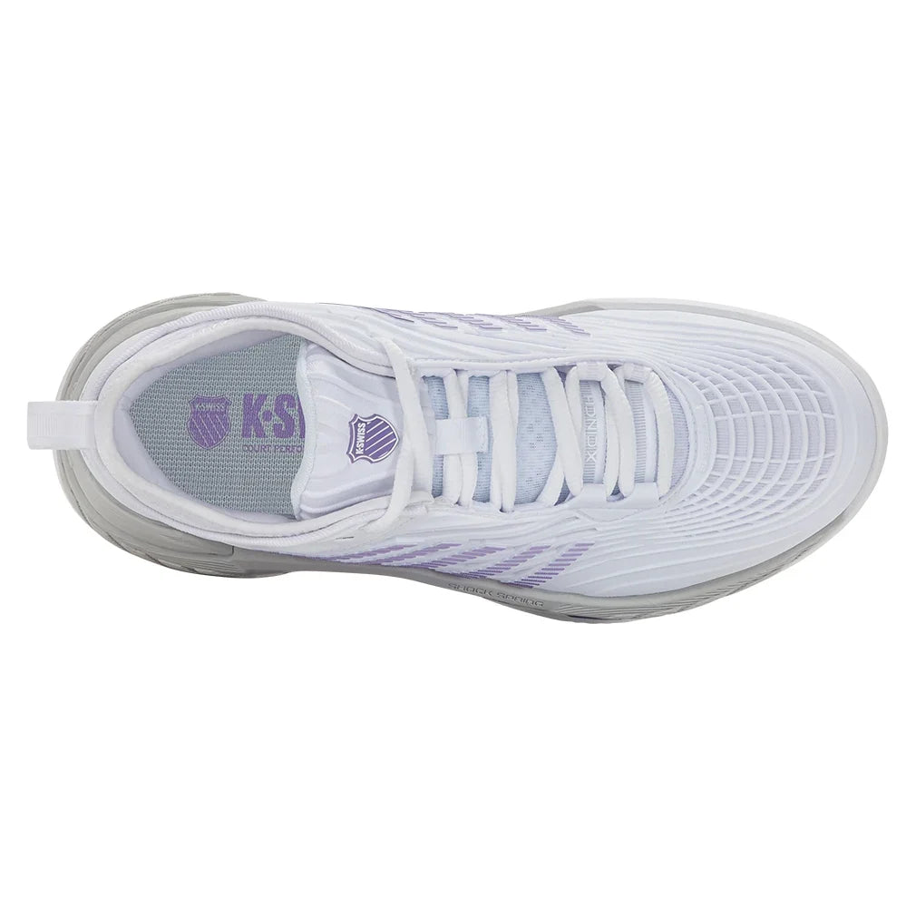 Women's Hypercourt Supreme 2 HB Clay Tennis Shoes White and Lunar Rock-Footwear-K-Swiss-99072-160-3-Tennis Express