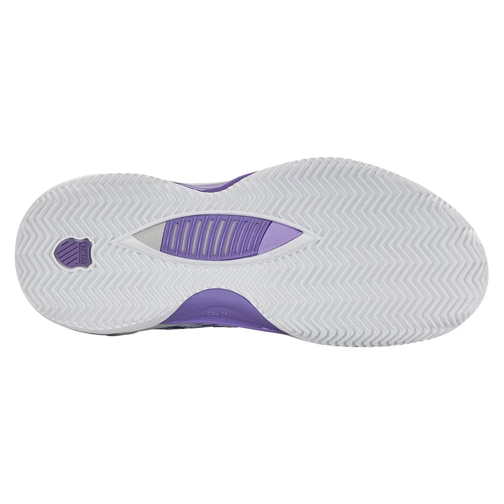Women's Hypercourt Supreme 2 HB Clay Tennis Shoes White and Lunar Rock-Footwear-K-Swiss-99072-160-5-Tennis Express