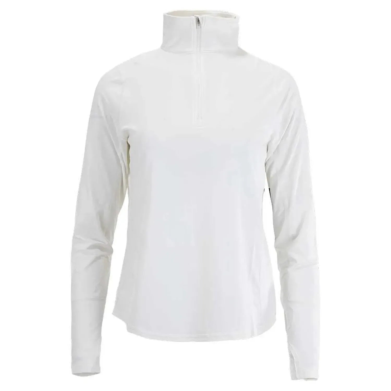 Women's Relaxed Mock Zip Tennis Top-Apparel-BloqUV-99083-WHITE-L-Tennis Express