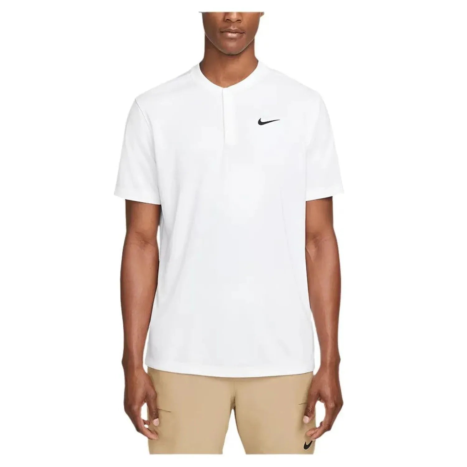 Men's Court Dri-FIT Blade Solid Tennis Polo-Apparel-Nike-99986-100_WHITEBK-L-Tennis Express