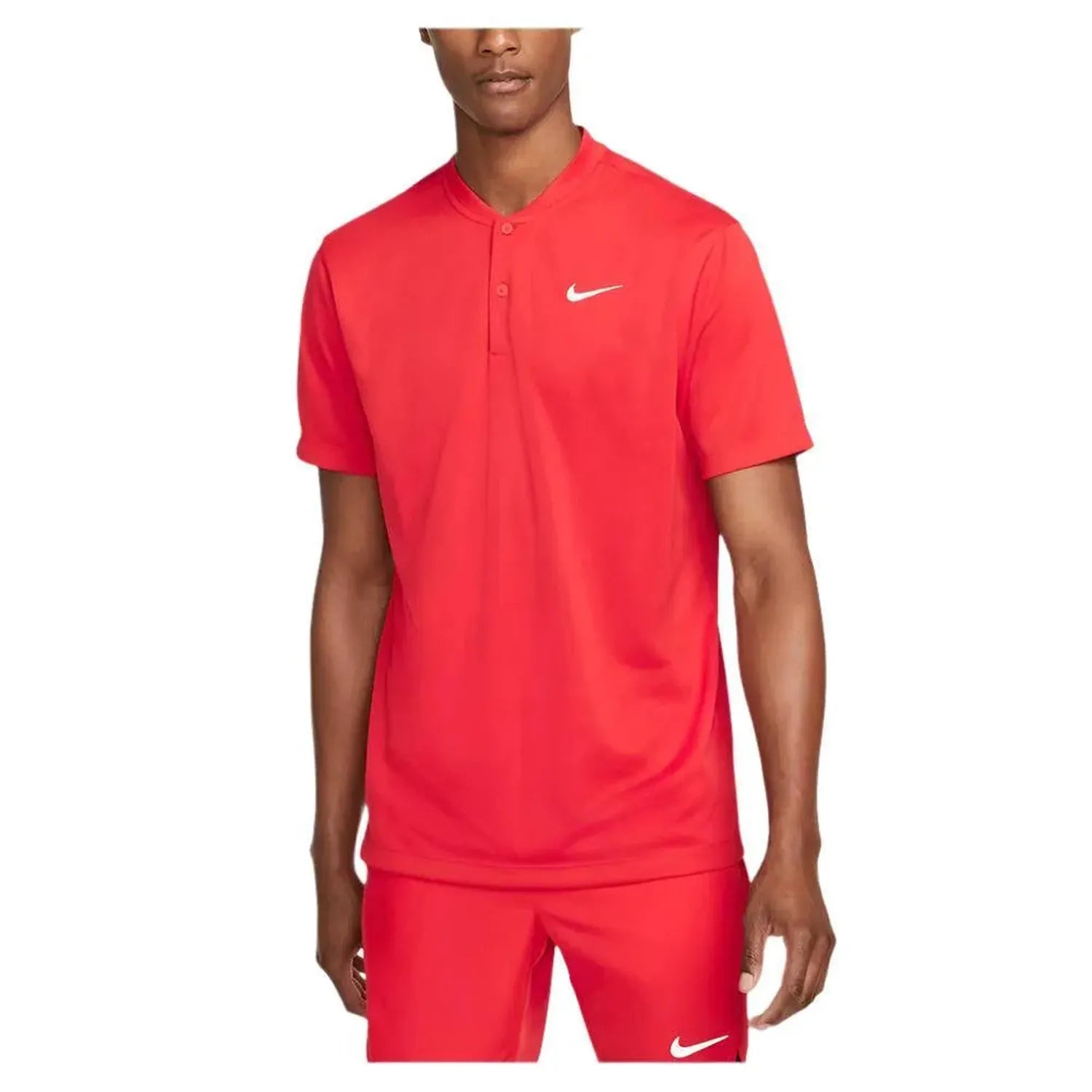Men's Court Dri-FIT Blade Solid Tennis Polo-Apparel-Nike-99986-657_UNI_REDWT-L-Tennis Express