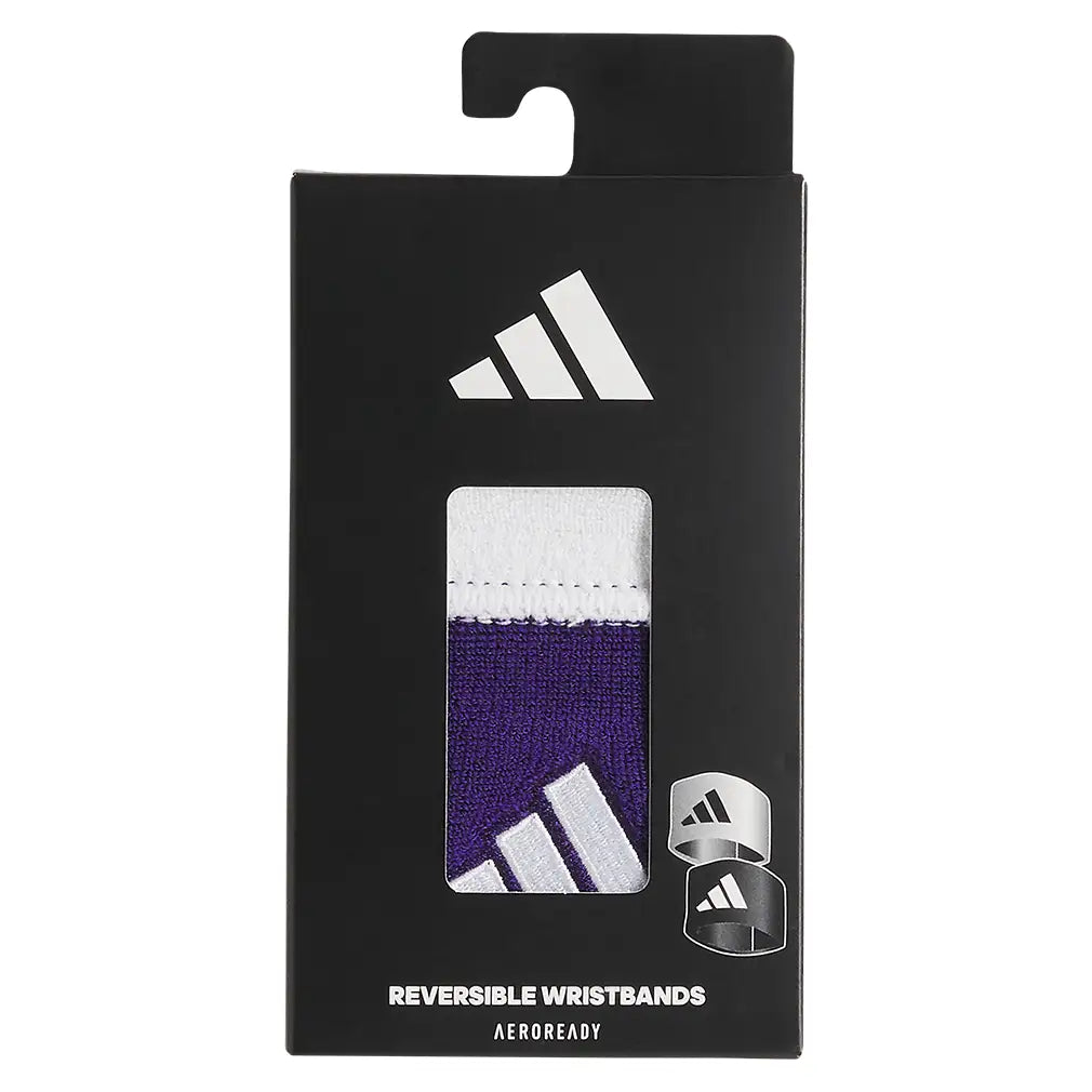Interval Reversible 2.0 Wristband Collegiate Purple and White,Accessories,Adidas,,,Tennis Express,A5157190-2