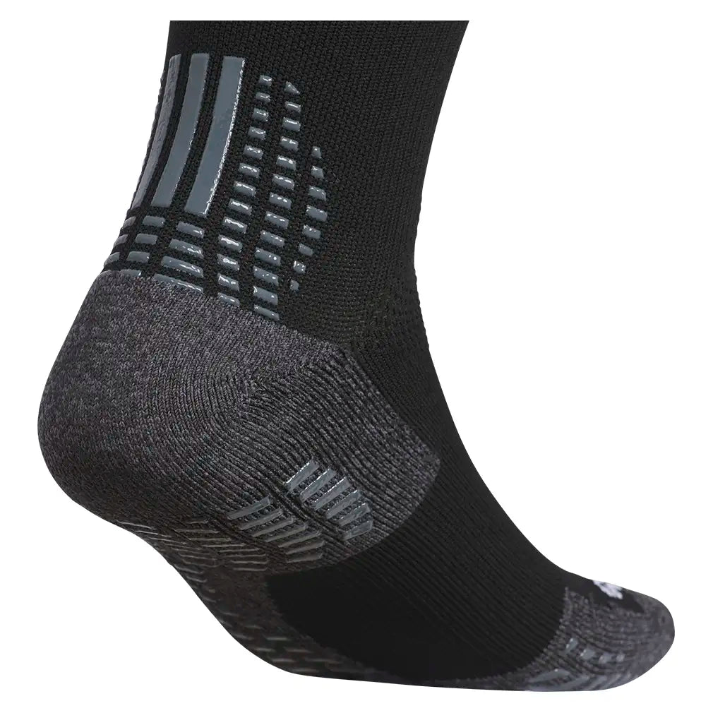 Men's 6 Star Team Grip Crew Socks Black and Onix Grey,Socks,Adidas,,,Tennis Express,A5161962-2