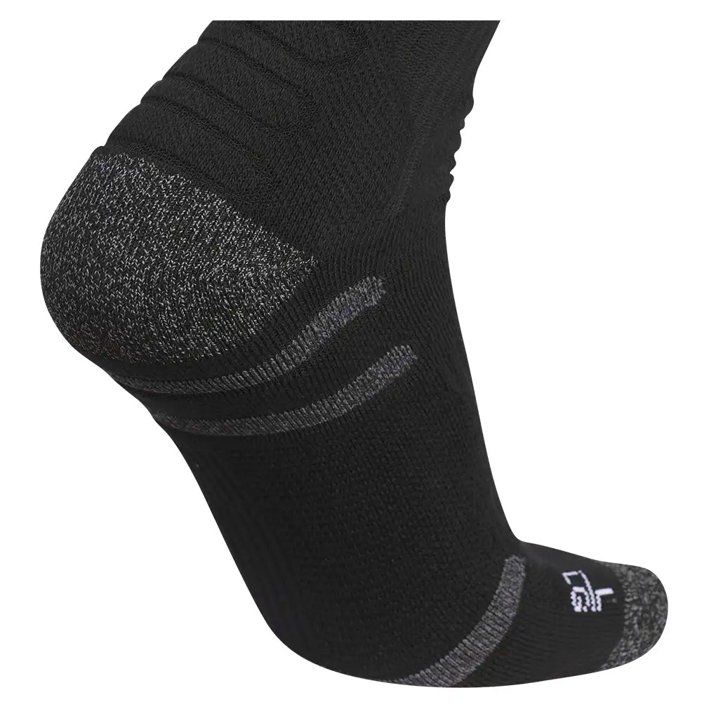 Men's 6 Star Team 3 Quarter Crew Socks Black and White,Socks,Adidas,,,Tennis Express,A51628661-2