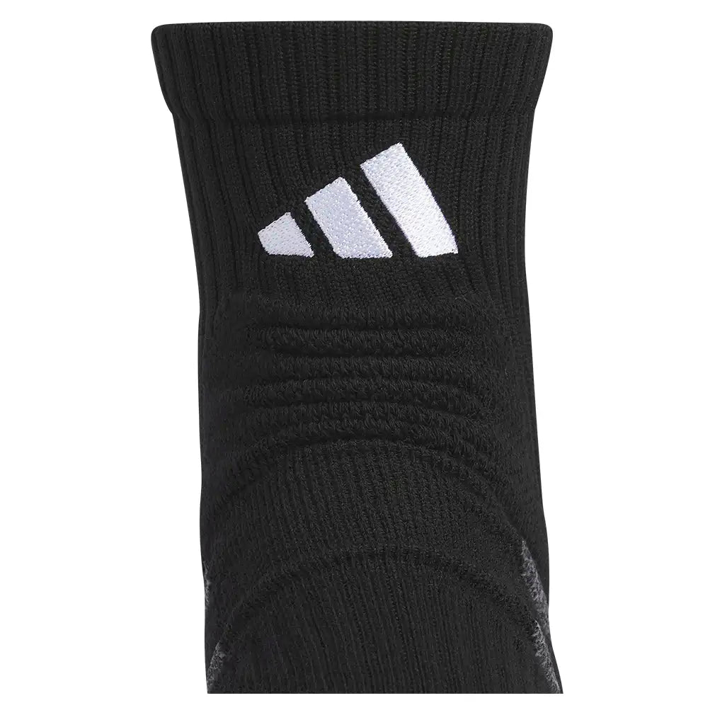 Men's 6 Star Team 3 Quarter Crew Socks Black and White,Socks,Adidas,,,Tennis Express,A51628661-3