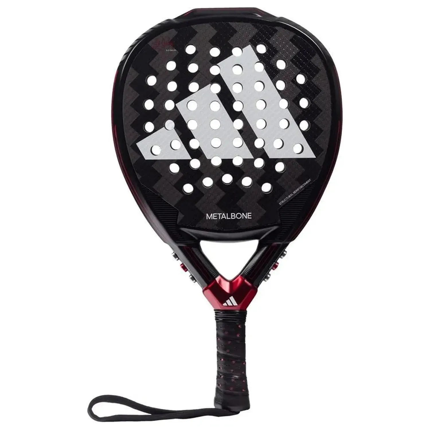 Metalbone 3.3 Padel Racquet Black and Red-Padel Racquets-Adidas-ADRK1AA0U0016F-Tennis Express
